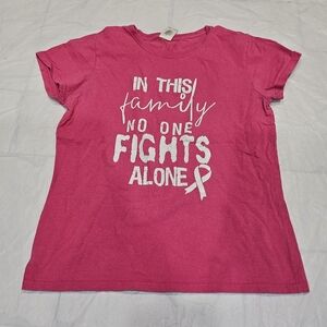 Breast Cancer Awareness - in This Family No Ones Fight Alone Women's T-Shirt.